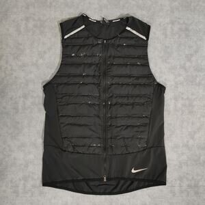 Nike Aeroloft reflective packable down athletic running vest hybrid wms Large